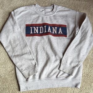 Vintage Indiana Graphic Crewneck Sweatshirt - Gray